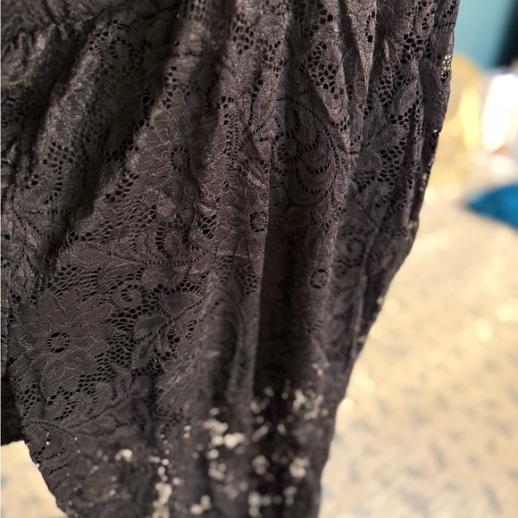 Torrid Black Floral Pants with Shorts - Picture 3 of 3